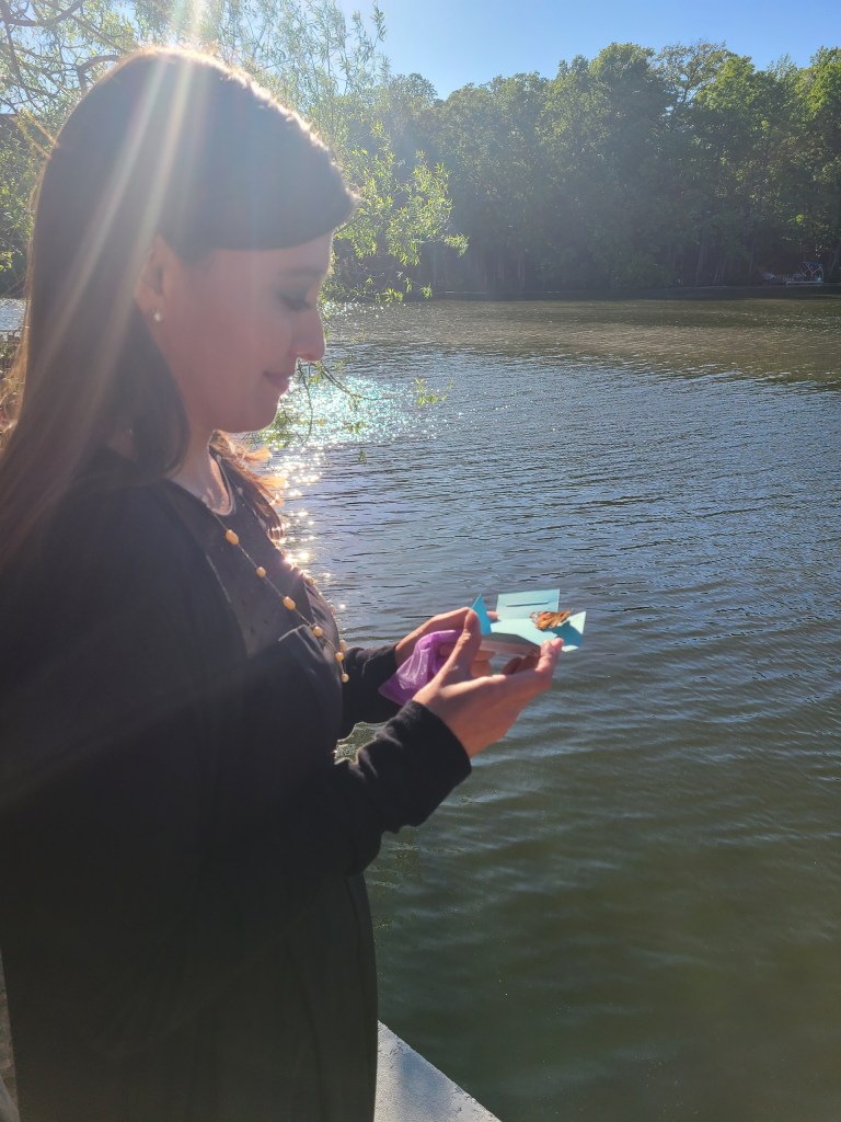 Me holding a butterfly for the memorial service that I attended in D.C. back in May